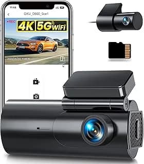 GKU D600 Dashcam 4K Dual-Channel - WiFi 5GHz - Capteur G-Sensor & WDR - 2160p