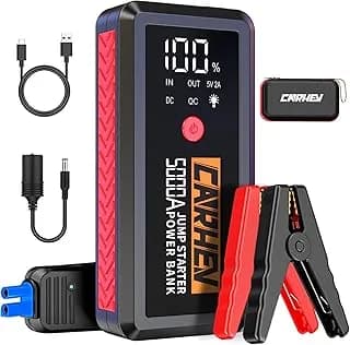 Booster CARHEV 5000A - 99.16Wh Li-Po - Démarreur Industriel 12V 8.0L Gaz/Diesel