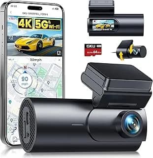 Pack Dashcam GKU 4K UHD Dual-Channel - Capteur CMOS 8MP - WiFi 5GHz & GPS