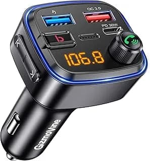Transmetteur FM Bluetooth Gizmovine - PD 30W & QC 3.0 - Protocole DSP/A2DP