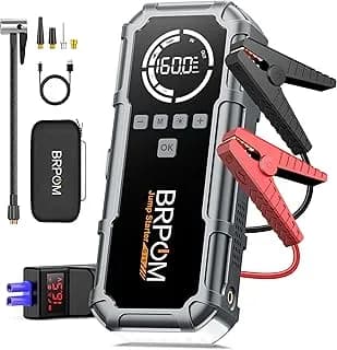 BRPOM BM800 - Booster de Démarrage 8000A & Compresseur 160PSI - 12V Li-Po