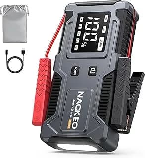 NACKEO Booster 6000A Peak - Démarreur 12V Li-Po Haute Densité - 9L/7L