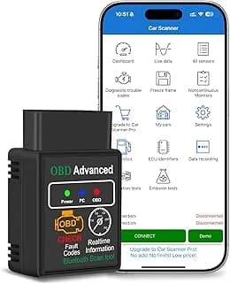 Interface Diagnostic ELM327 OBD2 Bluetooth v2.1 - Protocoles SAE & ISO - 12V
