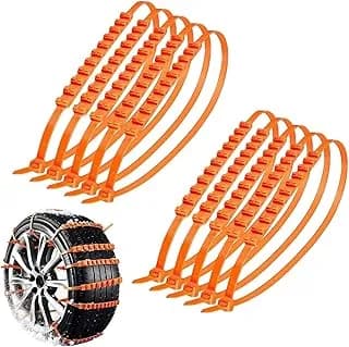 Pack 10 Chaînes à Neige de Secours Universelles - Kit Anti-Patinage Rapide