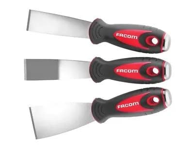 Jeu de 3 Grattoirs Inox FACOM 235.J1 - Zone de Frappe Renforcée