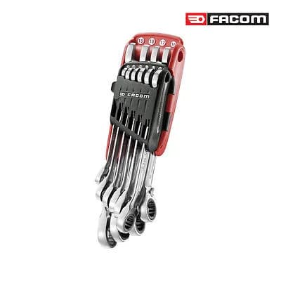 Jeu de 10 Clés Mixtes à Cliquet Facom 467.JP10 - Support Pocket