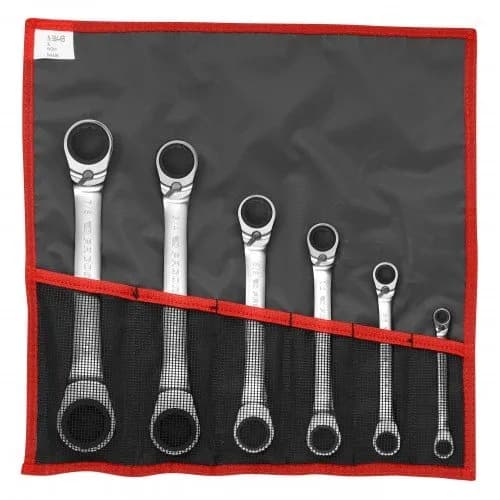 Jeu de 6 Clés Mi-Longues à Cliquet 15° FACOM 65.JU6T en Trousse