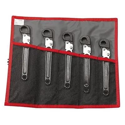 Jeu de 5 Clés à Tuyauter à Cliquet Facom 70A.JE5T en Trousse