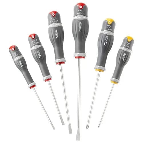 Jeu de 6 Tournevis Inox Facom APST.J6 - Fente et Phillips