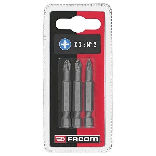 Lot de 3 Embouts de Vissage Pozidriv PZ1 Facom ED.631T - 1/4" 25mm