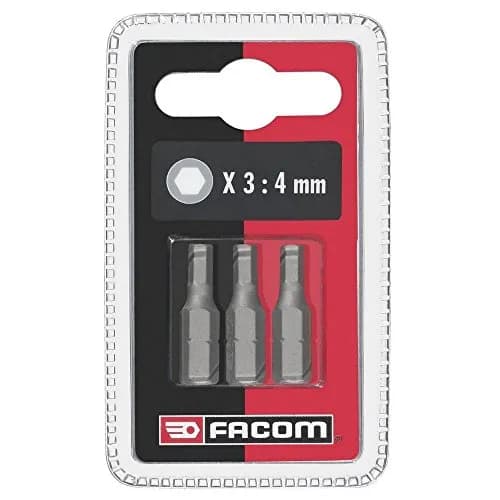 Lot de 3 Embouts de Vissage 6 Pans 2mm FACOM EH.102 - Série Standard