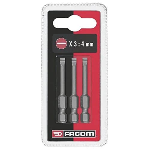 Jeu de 3 Embouts de Vissage Facom ES.608 pour Vis à Fente 1,2 x 50mm