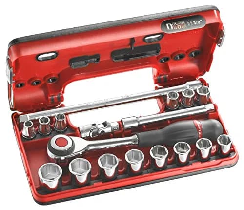 Coffret de Douilles 3/8" Facom J.360DBOX1 - Cliquet Rotatif - 18 Pièces