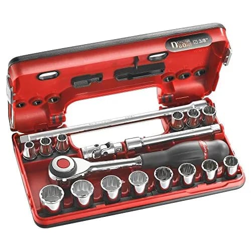 Coffret de Douilles Facom 3/8" 12 Pans - 18 Pièces avec Cliquet J.360