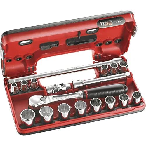 Coffret de Douilles Facom 3/8" 12 Pans - 18 Pièces JL.DBOX112