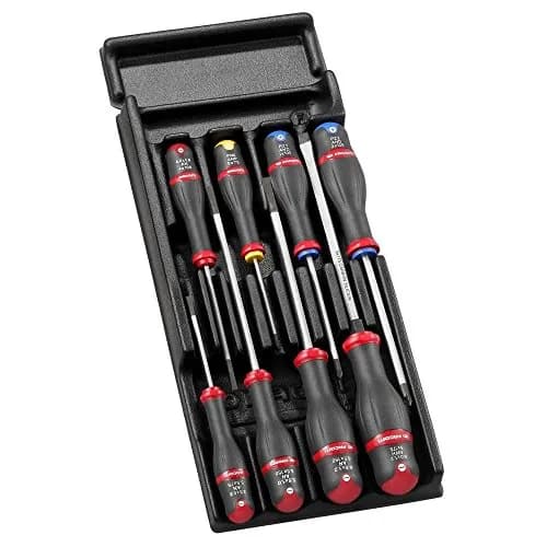Jeu de 8 Tournevis FACOM Protwist MOD.A7 sur Plateau Thermoformé