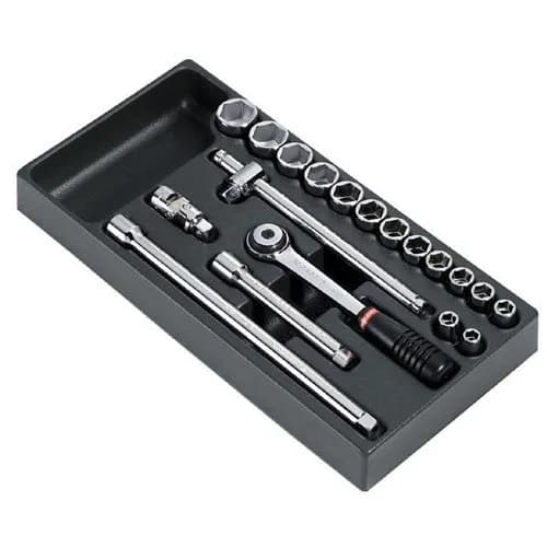 Module de Douilles 3/8" FACOM MOD.J1 - Coffret Cliquet 21 Pièces