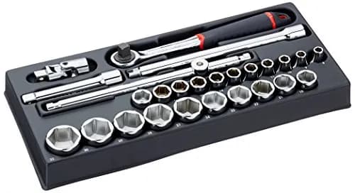 Module 26 Pièces FACOM MOD.S161-46 : Cliquet 1/2" et Douilles 6 Pans