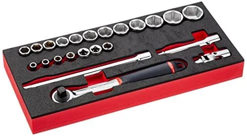 Module Mousse FACOM MODM.S161-36 : Cliquet 1/2" S.161B et 19 Douilles
