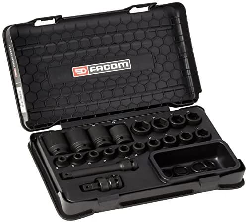 Coffret de 10 Douilles à Choc 1/2" FACOM NS.500B - 6 Pans 8 à 27 mm