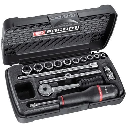 Coffret de Douilles Facom R.410D - Carré 1/4" 6 Pans - 15 Pièces