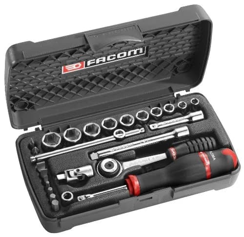 Coffret de Douilles 1/4" 6 Pans Facom R.425AP - Kit Cliquet et Embouts