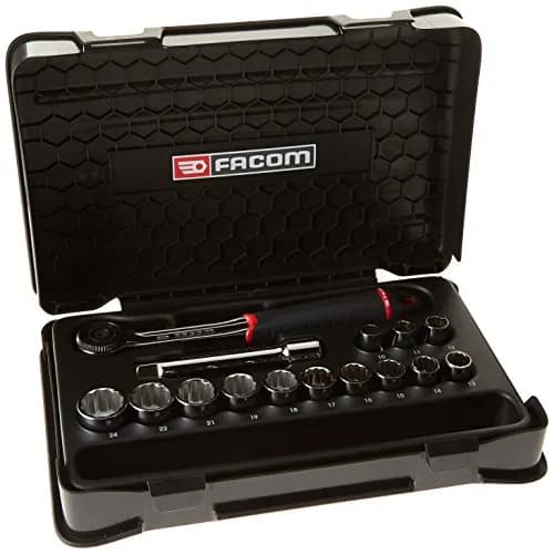 Coffret de Douilles 1/2" FACOM S.151-1P12 - 15 Pièces avec Cliquet S.151B