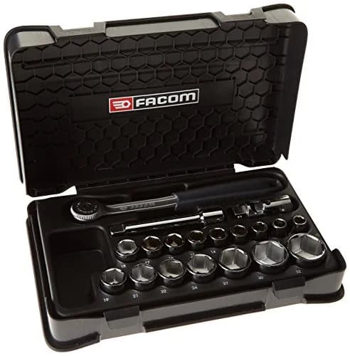 Coffret de Douilles 1/2" 6 Pans FACOM S.151-2P6 - 19 Pièces avec Cliquet