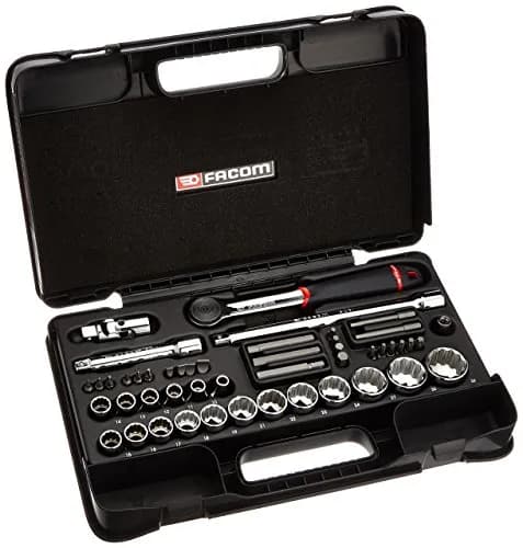 Coffret de Douilles FACOM 1/2" 12 Pans - Cliquet S.161B - 21 Pièces