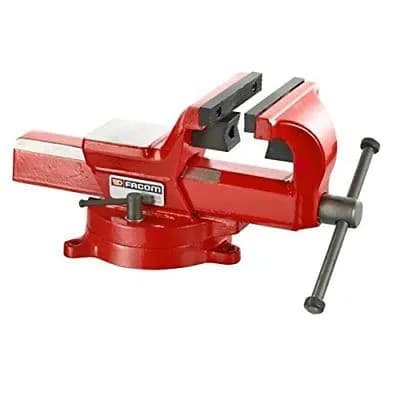 Étau d'établi pivotant Facom 1224.125 - Largeur 125mm en fonte Graphite