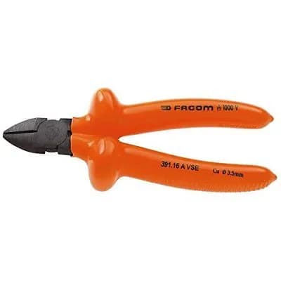 Pince Coupante Diagonale Isolée 1000V FACOM 391.16AVSE - Cuivre 3.5mm