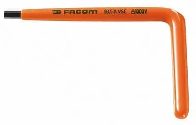 Clé Mâle Coudée Isolée 6 mm FACOM 83.6AVSE - Sécurité 1000V