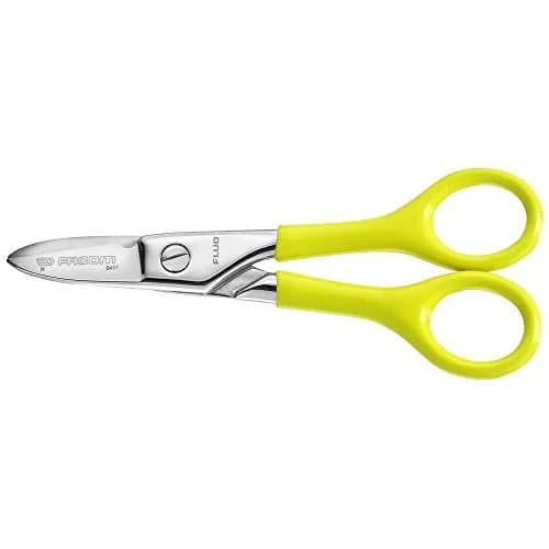 Ciseaux d'Électricien FACOM 841F Fluo - Lames Renforcées et Coupe-fil