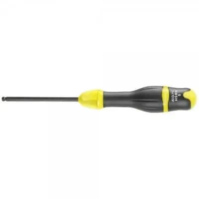 Clé Mâle à Manche 3mm FACOM AWSH3X75F - Tête Sphérique et Fluorescente