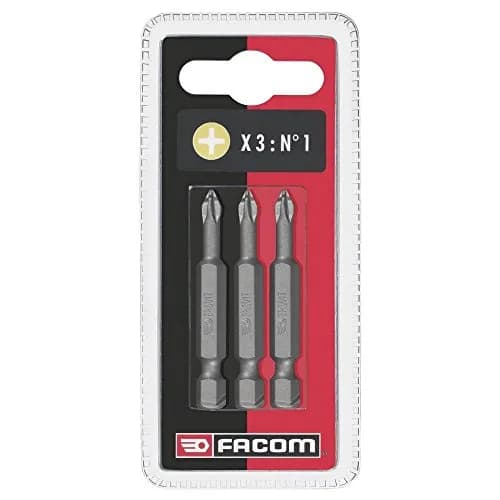 Lot de 3 Embouts de Vissage Facom EP.632T - Standard 1/4" Longueur 25mm