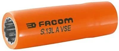 Douille 1/2" Longue Isolée 1000V FACOM S.17LAVSE - 17mm 12 Pans