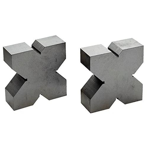 Paire de Vés en Acier Facom 1202.00 - 4 Entailles 90° - Précision 20 Microns