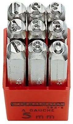 Jeu de 9 Chiffres à Frapper FACOM 293A.6 - Marquage 6mm