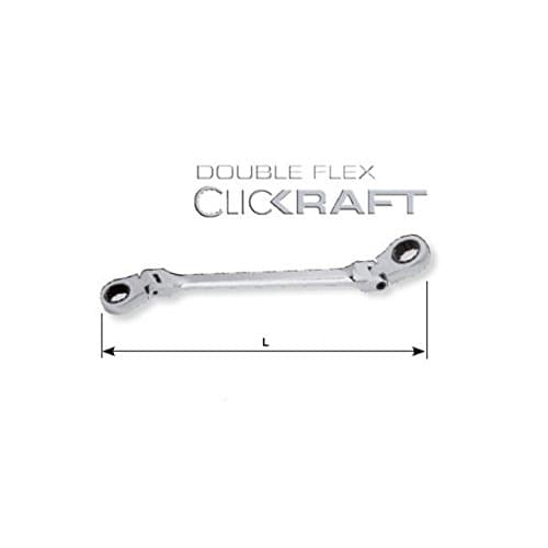Clé Double à Cliquet Flexible Kraftwerk 3450-1214 Clickraft 12x14 mm Cr-V
