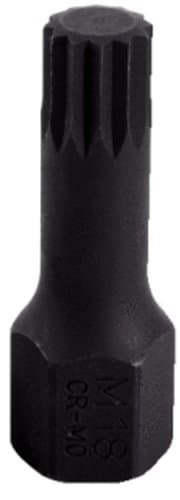 KS TOOLS 515.1166 - Douille Longue à Chocs XZN M18 - Carré 1/2" - Acier Cr-Mo