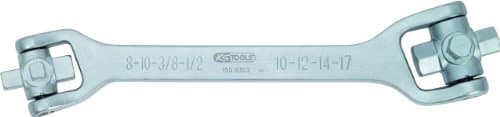 Clé de vidange 8-en-1 KS TOOLS 150.9302 - Acier Cr-V - Empreintes 8-17mm