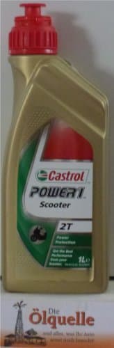Castrol Power 1 Scooter 2T - Lubrifiant Synthèse JASO FD & ISO-L-EGD - 1L