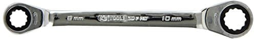 KS TOOLS 503.4511-E Clé Polygonale à Cliquet GEARplus Ø 8x10mm Chrome Plus