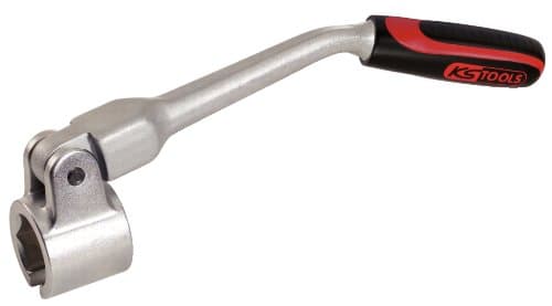 KS TOOLS 150.2121 Clé Sonde Lambda 22mm Articulée 180° - Chrome Vanadium