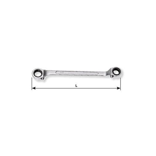 Kraftwerk 3467 - Clé à cliquet double polygonale 21 x 23 mm - Acier Cr-V