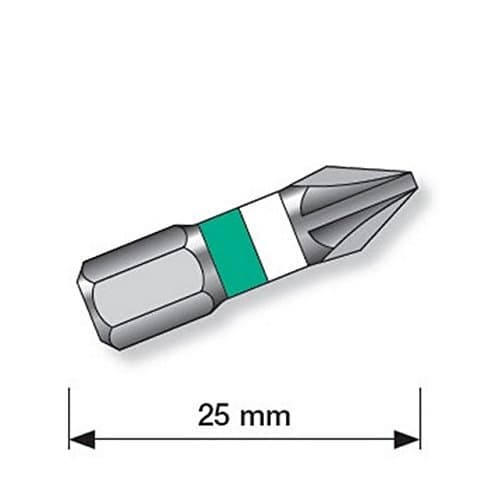 Kraftwerk 27100-25 : Lot de 25 Embouts PZ0 Duo-Code 1/4" Acier S2 Haute Densité