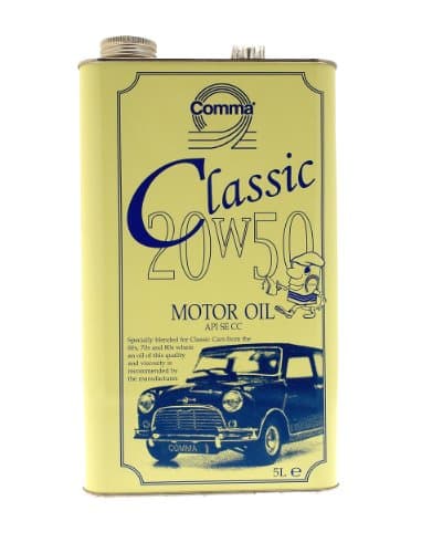 Huile Moteur Minérale Comma Classic 20W-50 - API SE/CC - Bidon 5L