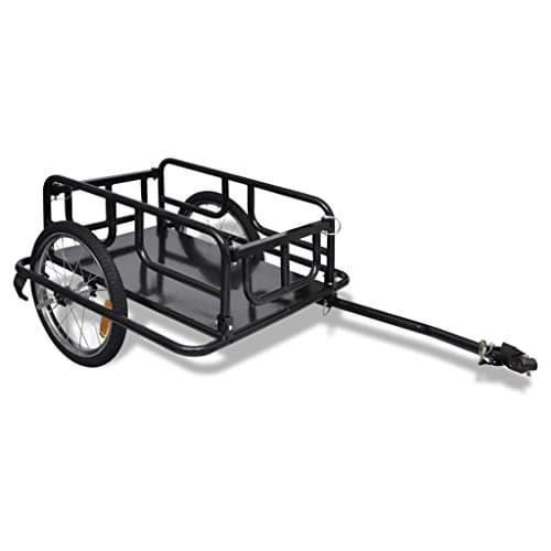 Remorque Cargo Vélo Professionnelle vidaXL - Châssis Acier 60kg - 130x44x33cm