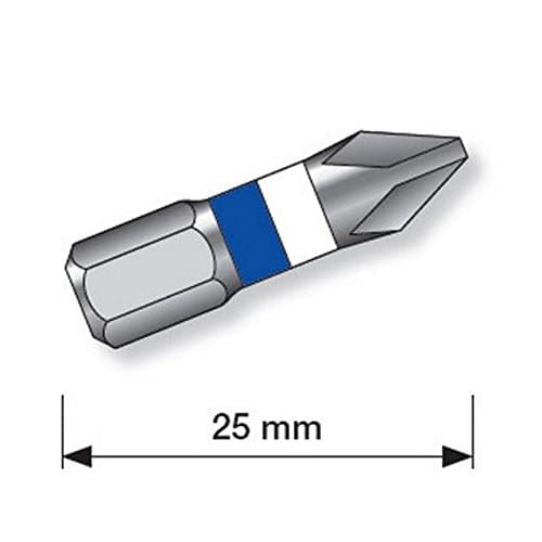 Kraftwerk 27000-25 Lot de 25 Embouts PH0 Phillips Duo-Code 1/4" DIN 3126-C 6.3