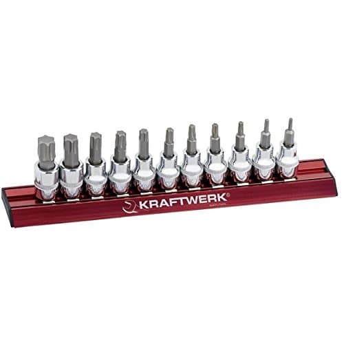 Jeu de 11 Douilles-Embouts Torx Kraftwerk 205099 - Carré 3/8" - Rail MAGALU